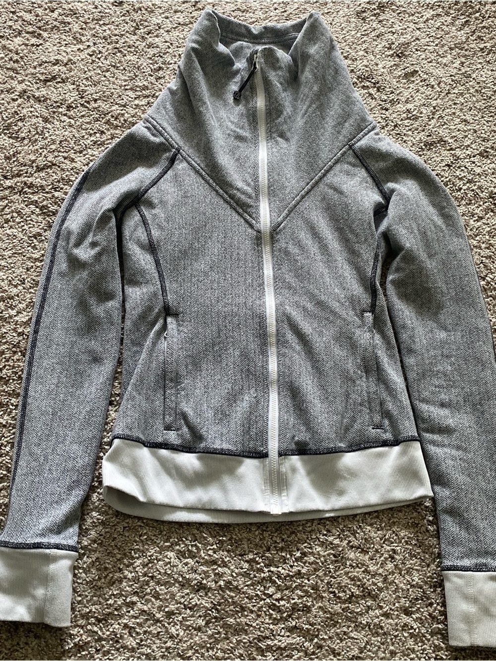 lululemon athletica Gray Full-Zip Bomber Jacket
